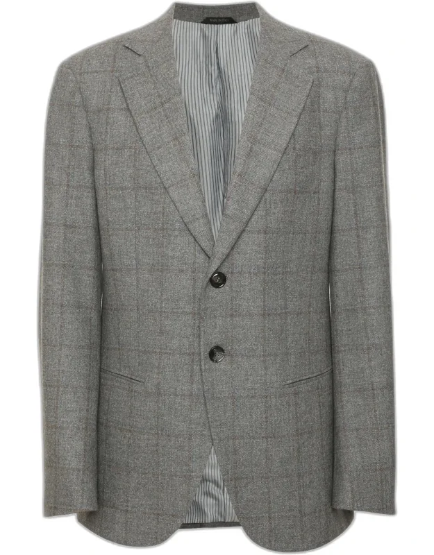 Wool Blend Single Breasted Blazer