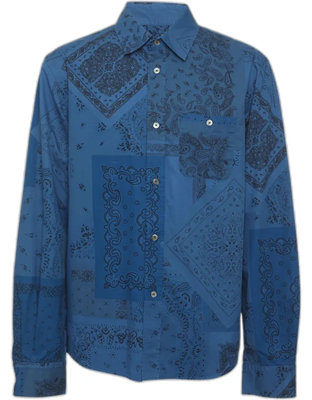 Paisley Printed Cotton Long Sleeve Shirt
