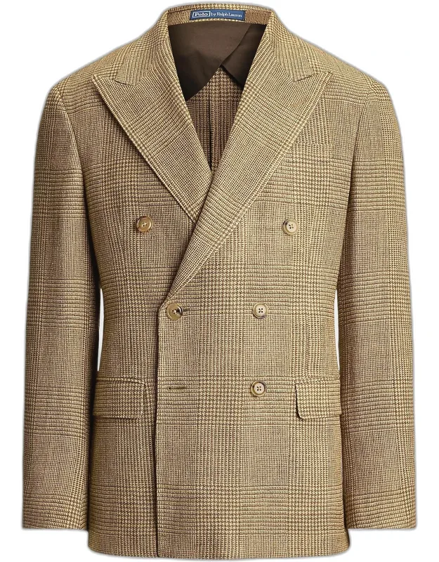 Glen Plaid Peak Lapel Double-breasted Sport Coat