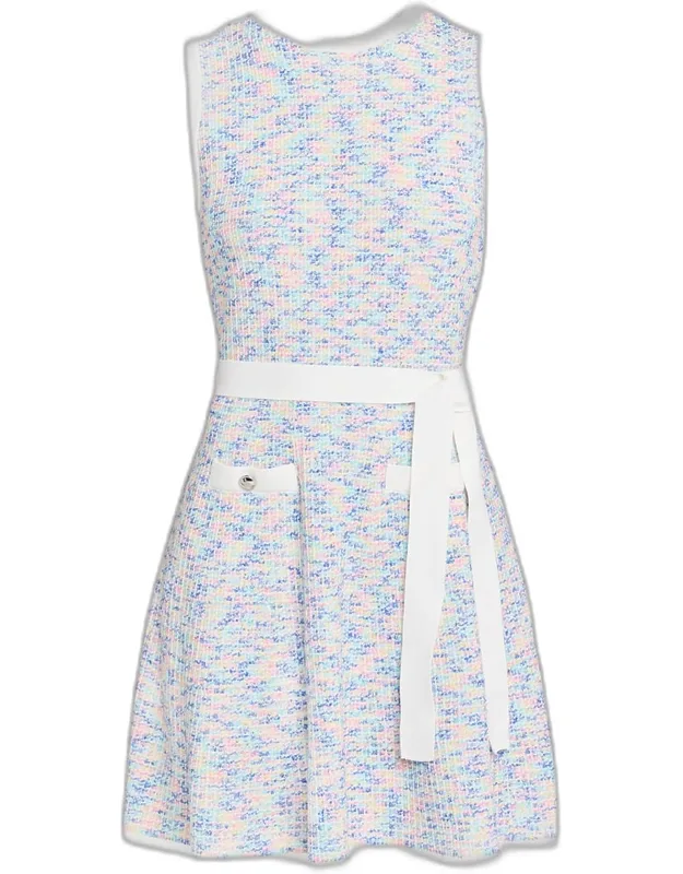 Coco Sleeveless Tweed Knit Mini Dress