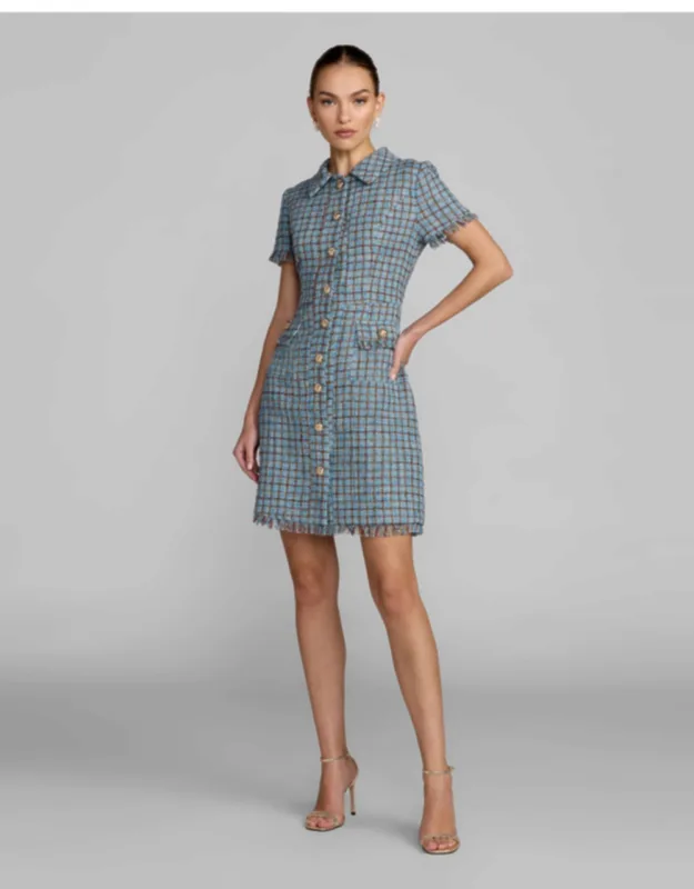 Short Sleeve Collared Mini Dress
