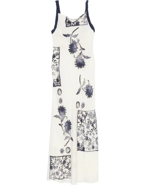 Floral-print Cowl-neck Maxi Dress