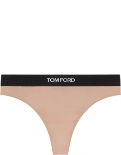 Logo-print Thong