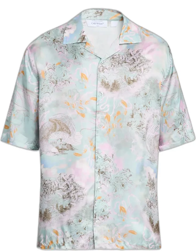 Land Sky Viscose Short-sleeve Shirt