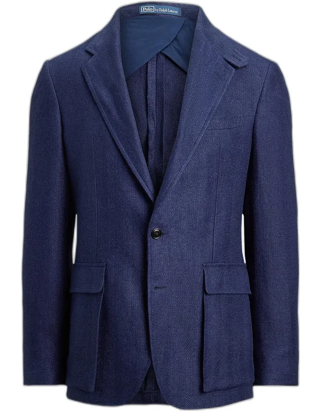 Herringbone Single-breasted Sport Coat