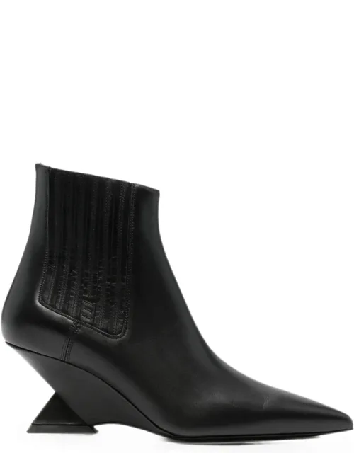 Sculptural-wedge Ankle Boots