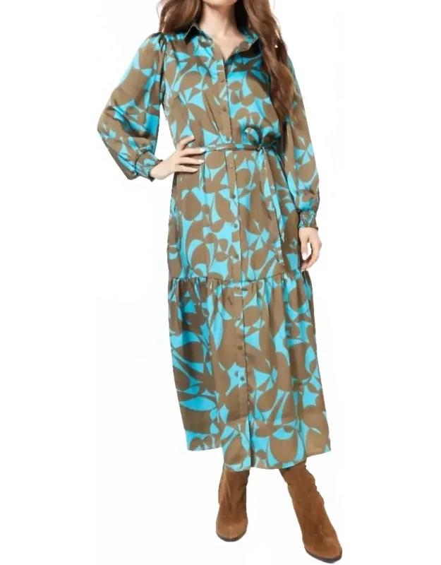 Liva Long Expressive Roots Dress