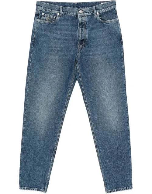 Faded-effect Straight-leg Jeans