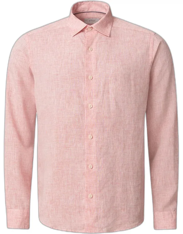 Solid Linen Button-down Shirt