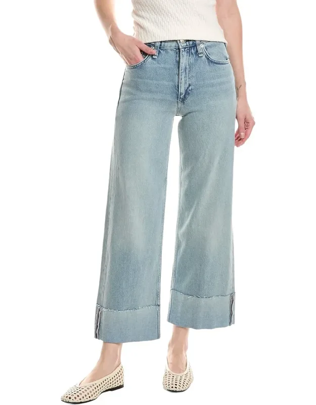 High Rise Ankle Wide Leg Jeans