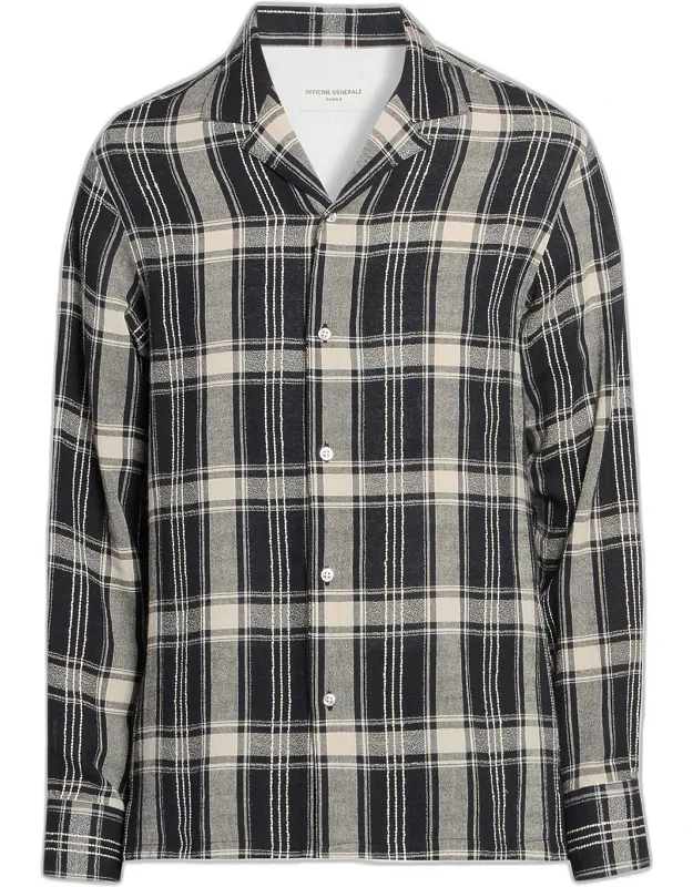 Eren Checked Cotton-blend Button-front Shirt