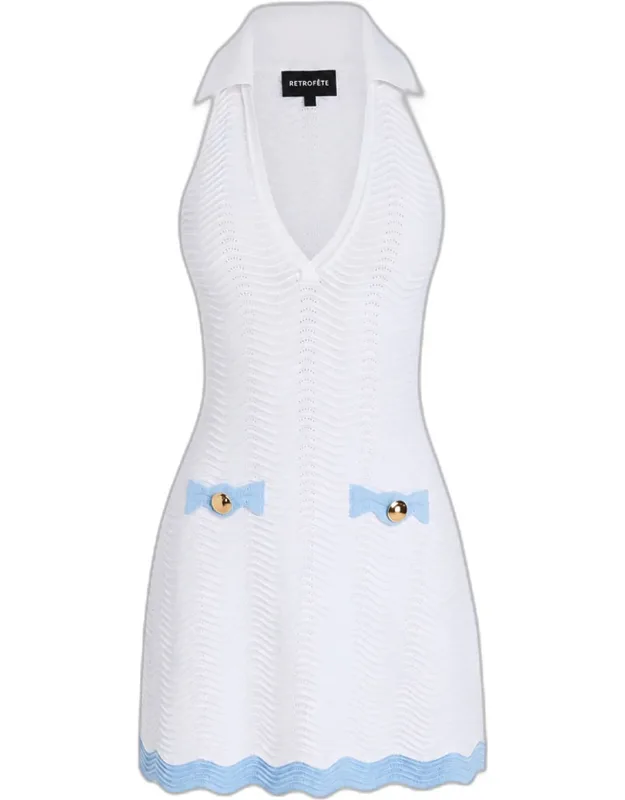 Wavy Knit Mini Dress