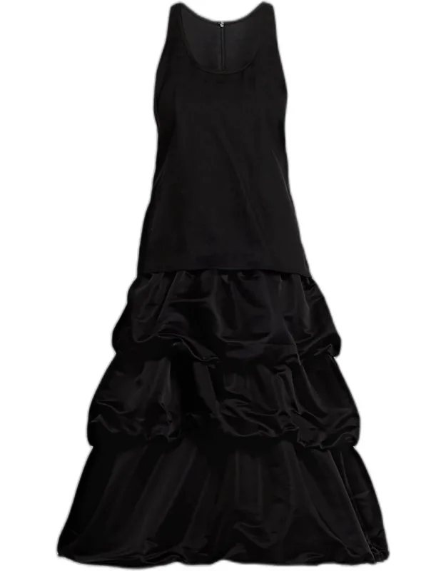 Bubble-tiered Midi Dress