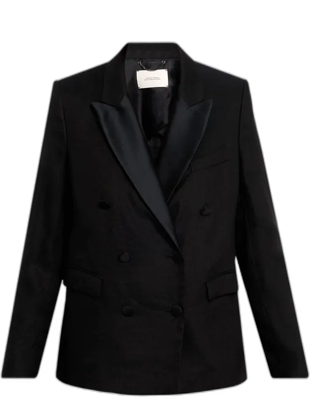 Linen-cotton Tuxedo Blazer