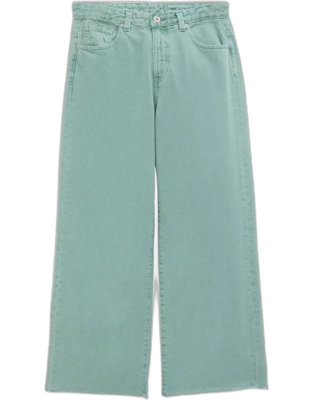 Wide-leg Crop Jeans