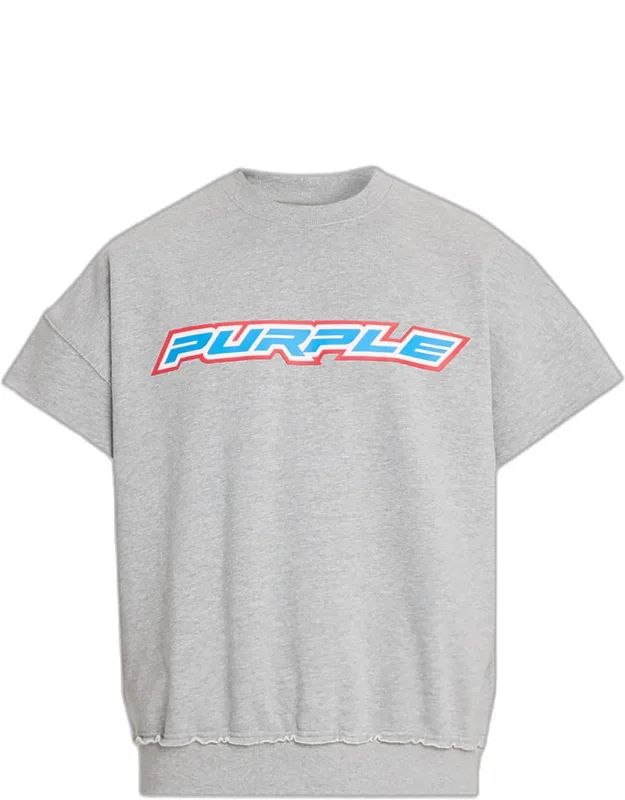 Cut-off Cotton Logo Dropped Shoulder T-shirt