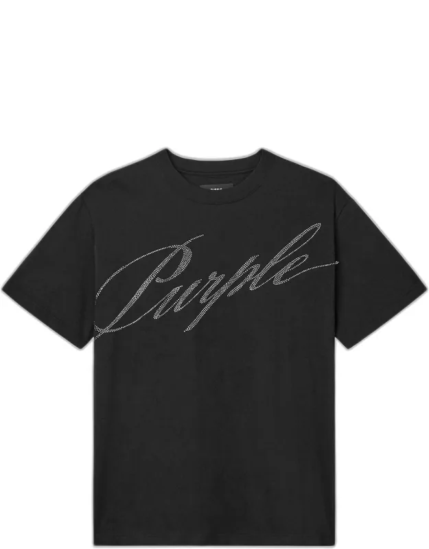 Rhinestone Logo Crewneck T-shirt