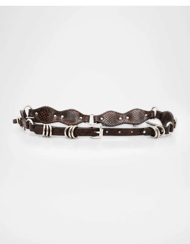 Bolton Metal-embellished Leather Belt