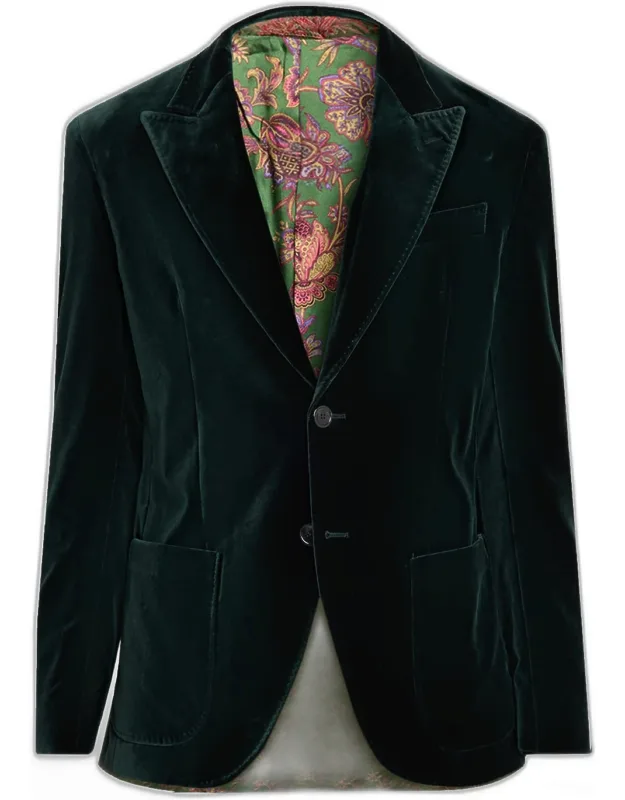 Roma Peak Lapel Single-breasted Sport Coat