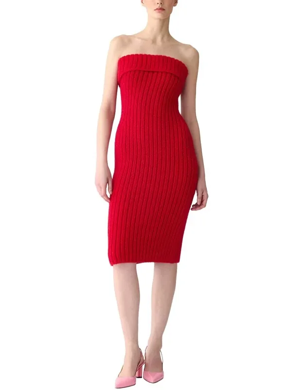 Strapless Cashmere Mini Dress