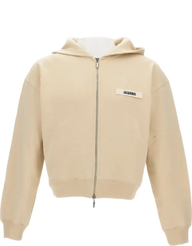 Cropped Zip-up Hoodie With Ribbed Cuffs And Waist
