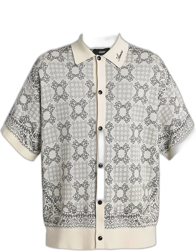 Quad Check Knit Short-sleeve Shirt