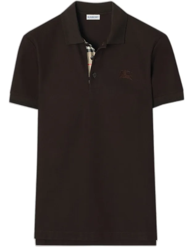 Eddie Check-placket Cotton Polo Shirt
