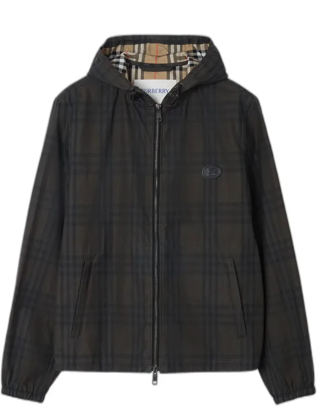 Newport Check Zip-front Hoodie