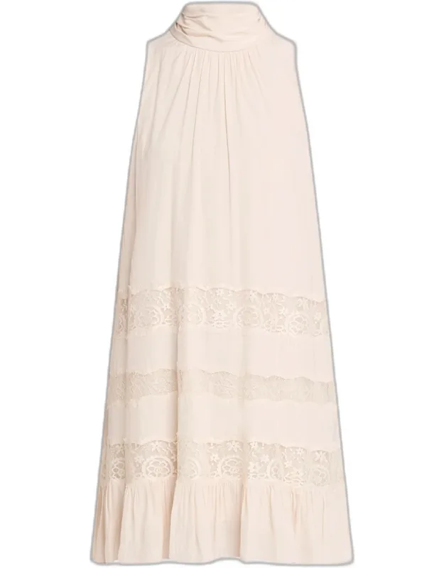 Lace-trim Mini Dress