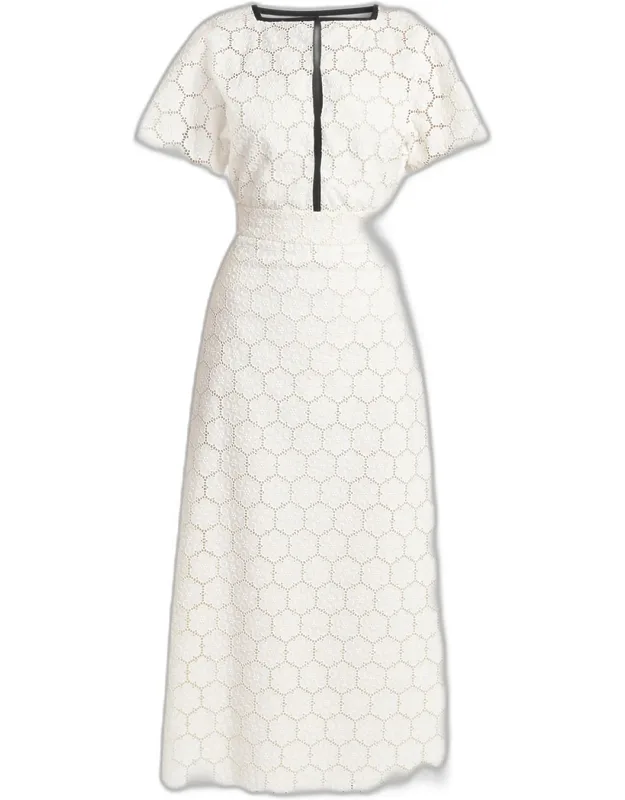 Broderie Anglaise Midi Dress
