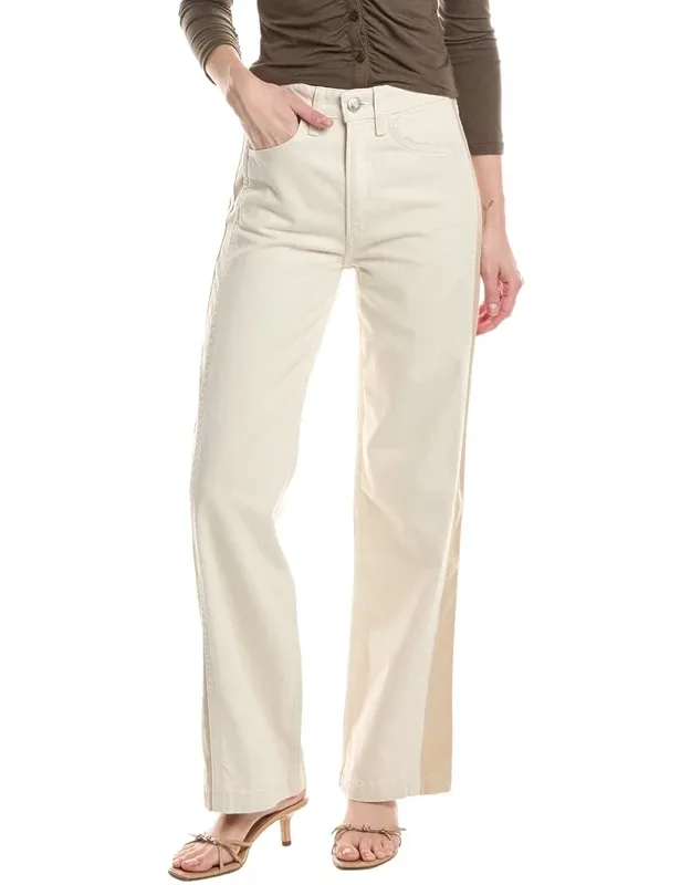 Spliced Wide Leg Jeans