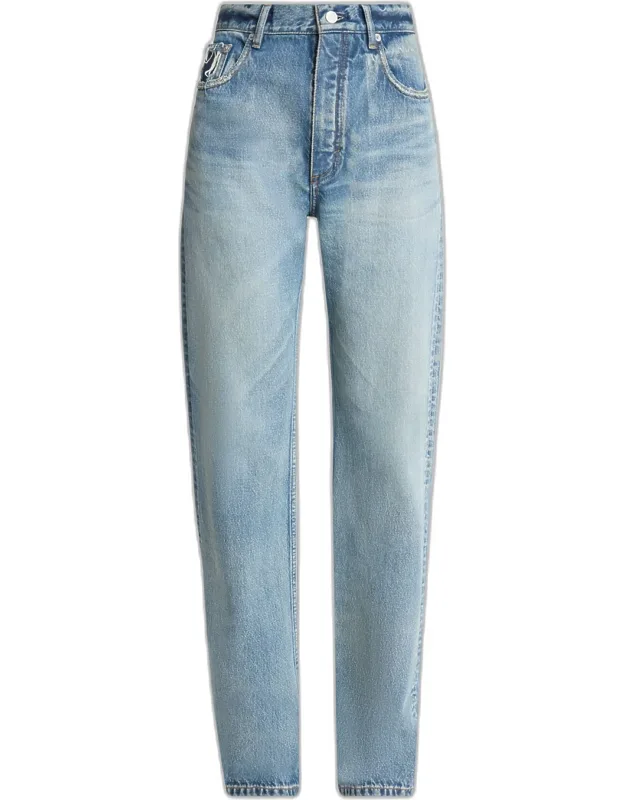High-rise Straight-leg Jeans