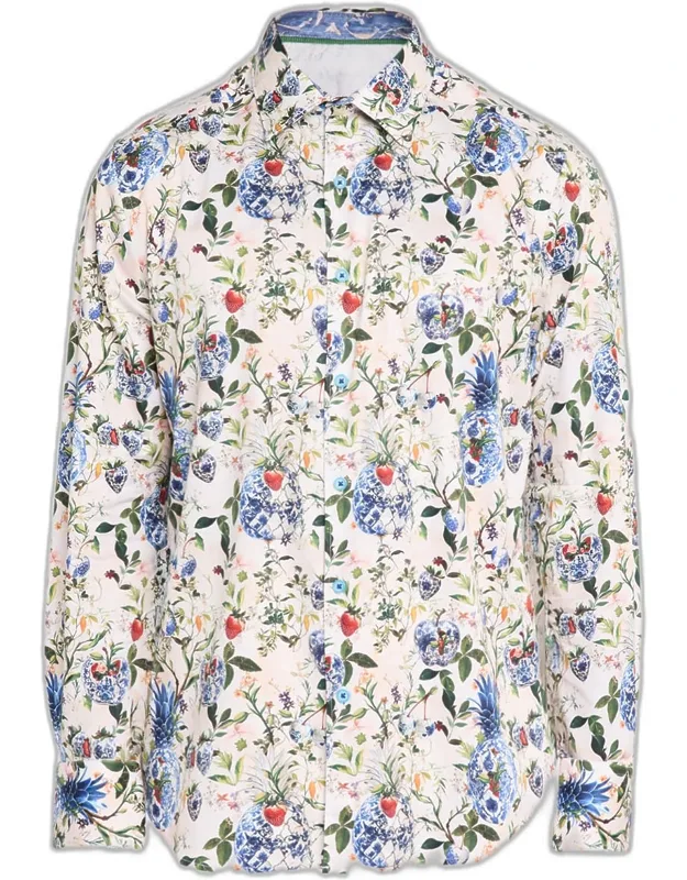 Briarcliff Cotton Stretch Floral Sport Shirt