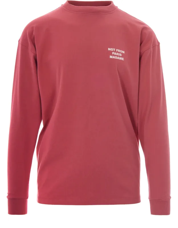 Long-sleeve T-shirt With Bold Slogan Print