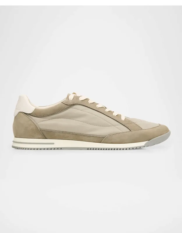 Suede-trim Low-top Sneakers