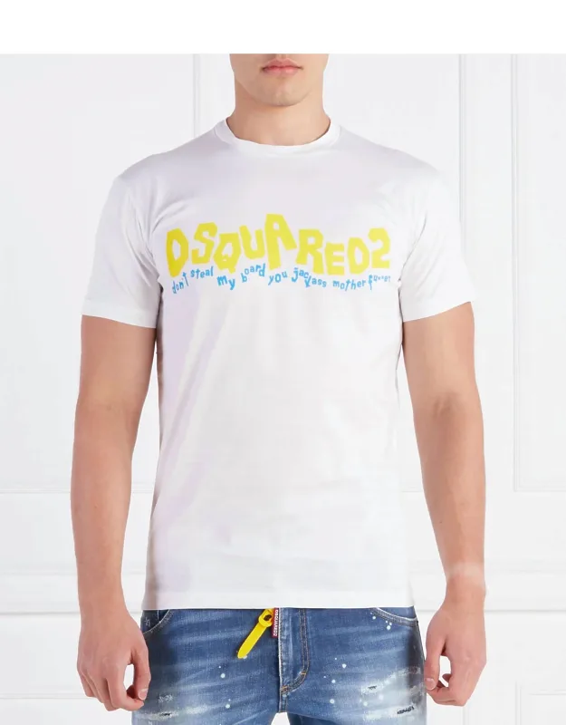 Waving Logo Graphic Cotton T-shirt