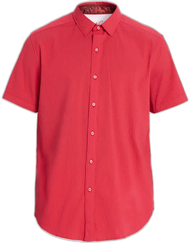 Thresher Textured Cotton Short-sleeve Shirt