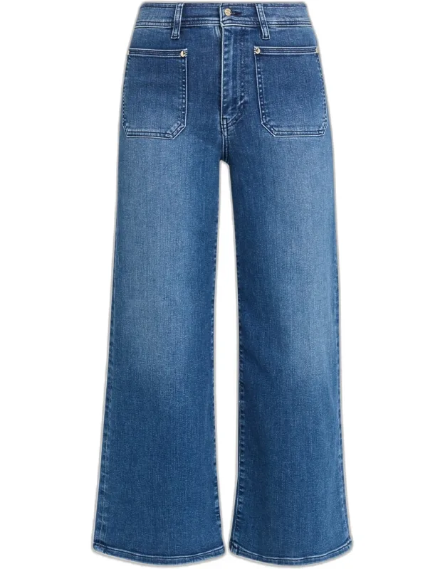 Slim Palazzo Crop Jeans