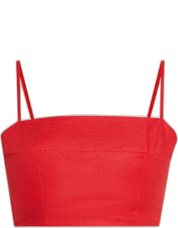 Linen Crop Top