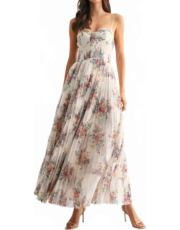Floral Tulle Maxi Dress