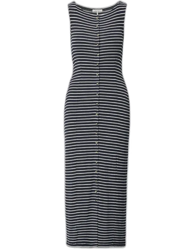 Knit Button-front Dress