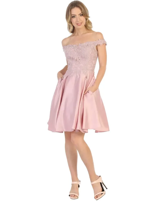 Off Shoulder Cocktail Dress