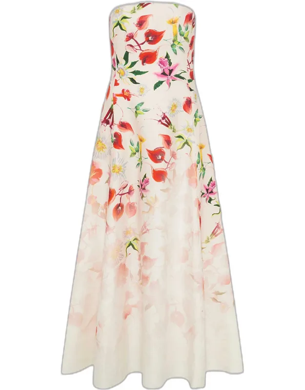 Strapless Linen Dress