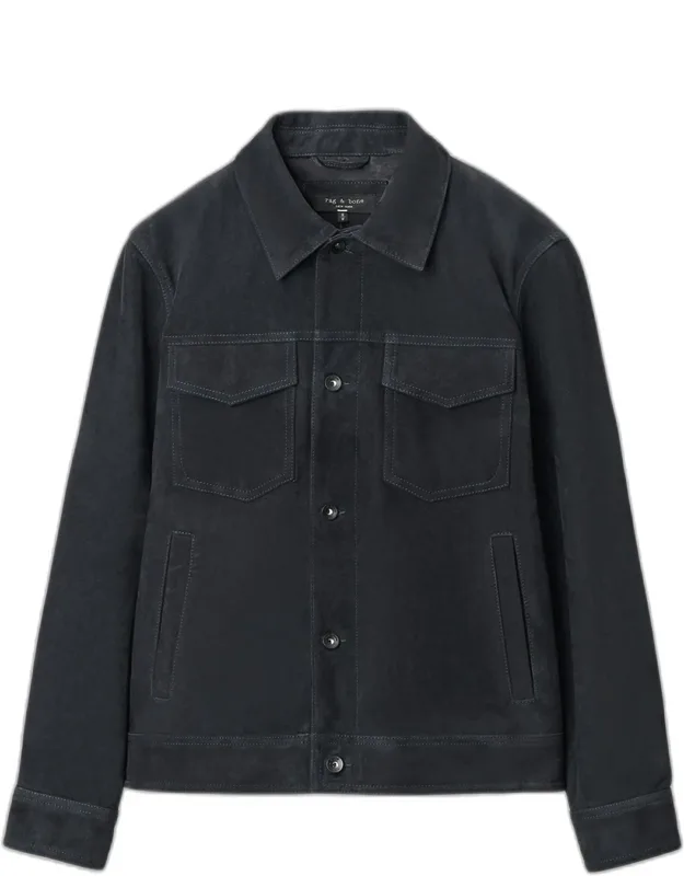 Suede Classic-fit Trucker Jacket