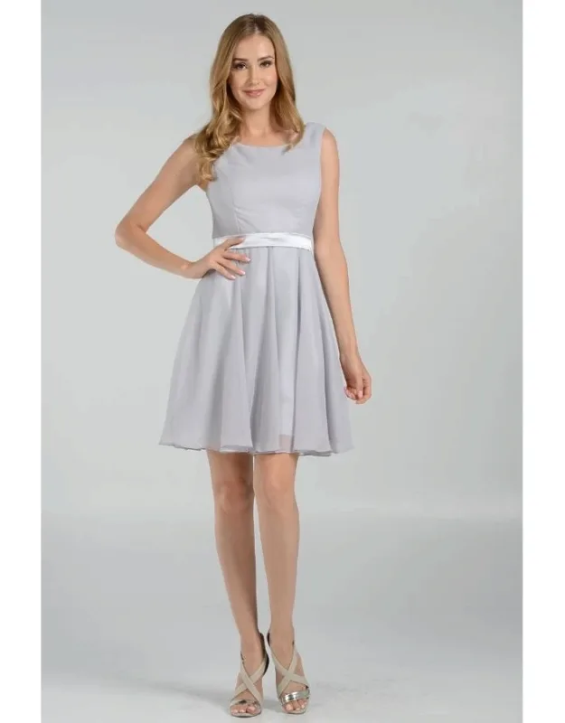 Sleeveless Short Chiffon Party Dress