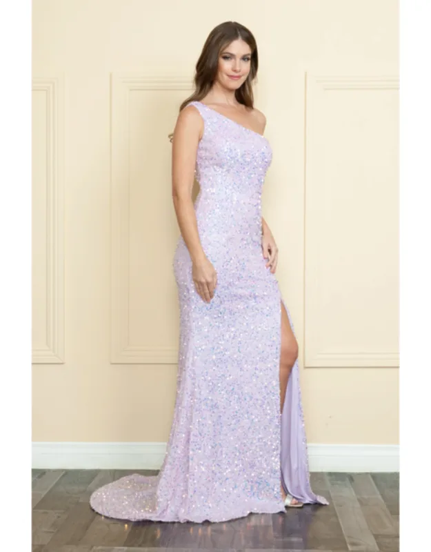 One Shoulder Formal Sequin Dress