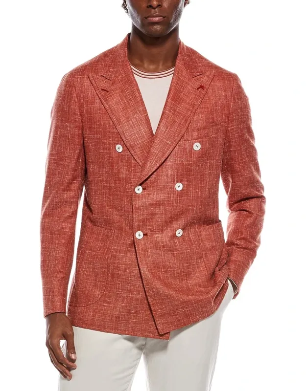 Wool, Silk, & Linen-blend Blazer
