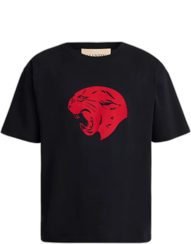 Panther Cotton Crewneck T-shirt