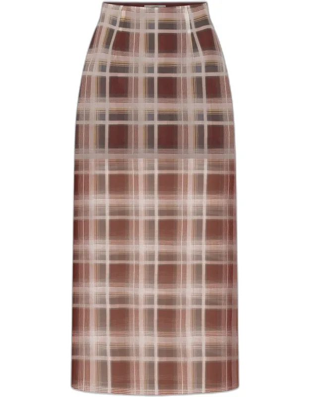 Plaid Organza Skirt
