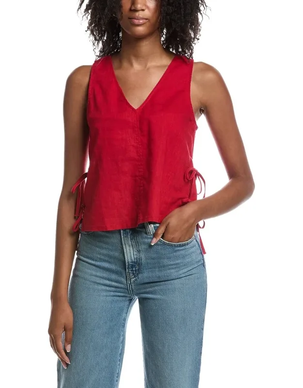 Gio Little Linen V-neck Top